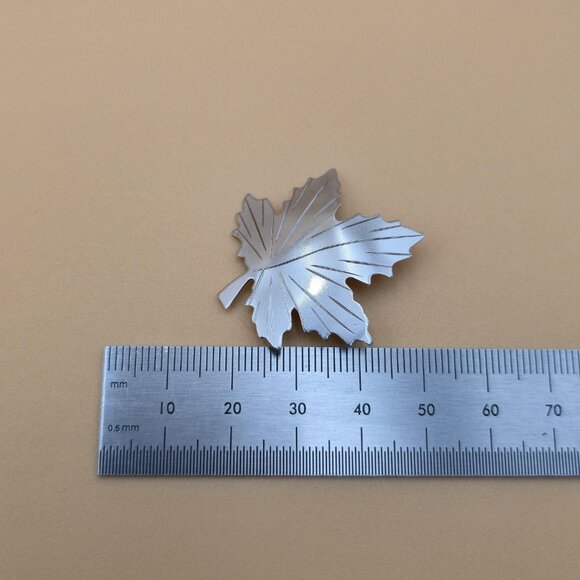 Sterling Silver Canadian Maple Leaf Pin Brooch A4666 - Picture 6 of 7
